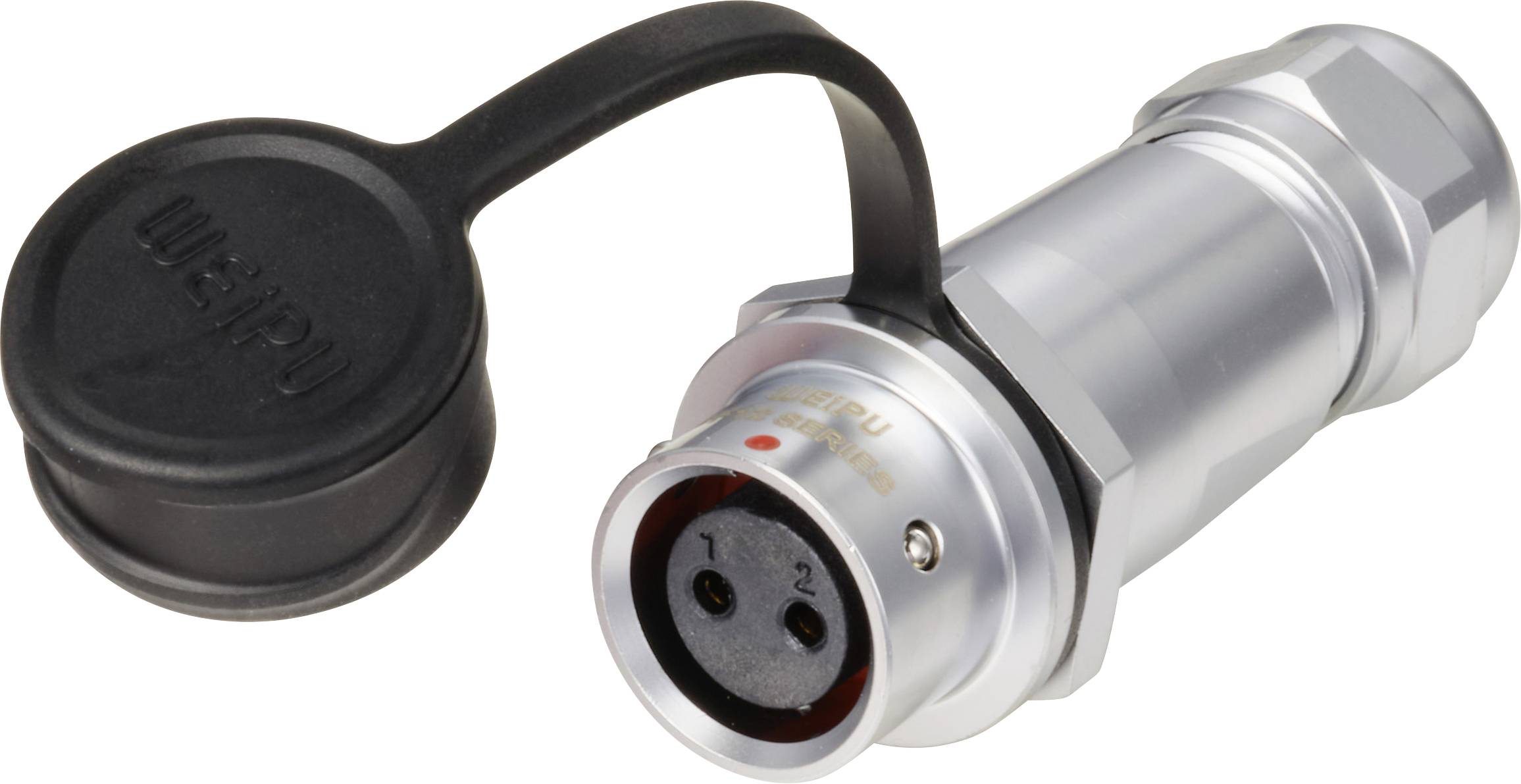 circulaire femelle, droit Ø 12 2 pôles 250 V/AC 13 A IP67 Push-Pull Weipu SF1211/S2 I-0