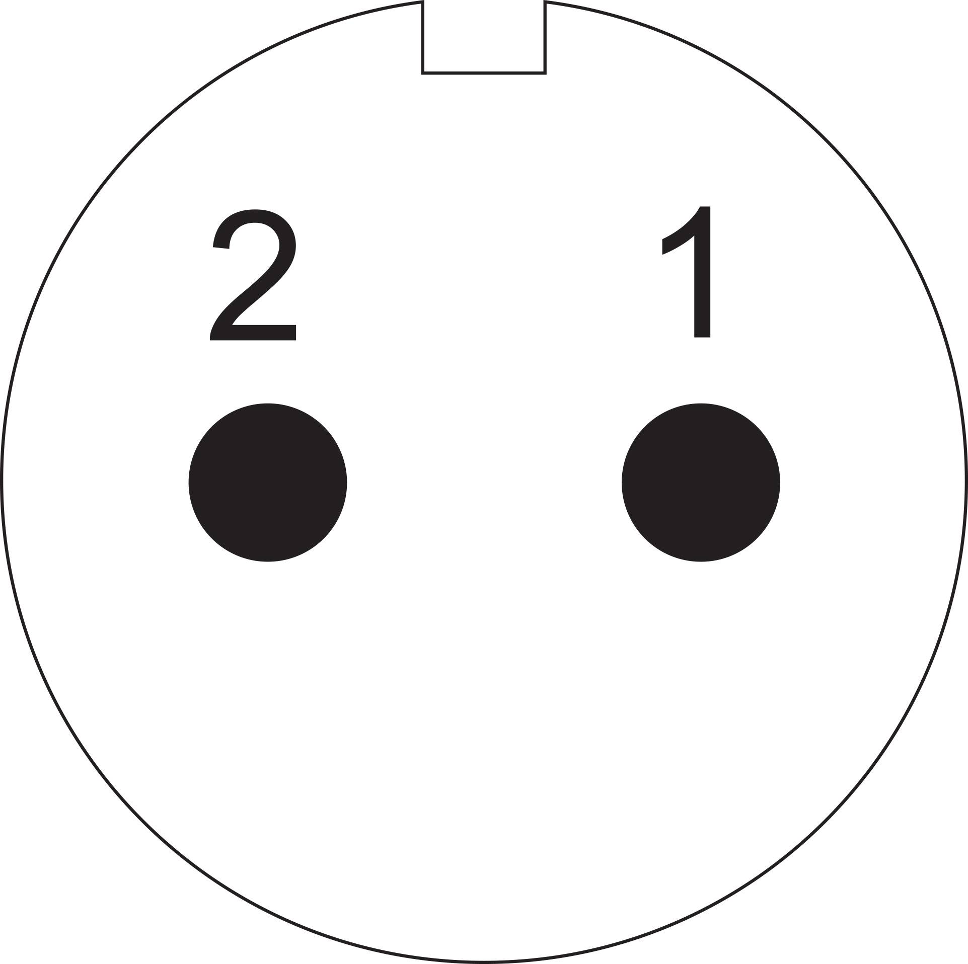 circulaire femelle, droit Ø 12 2 pôles 250 V/AC 13 A IP67 Push-Pull Weipu SF1211/S2 I-3