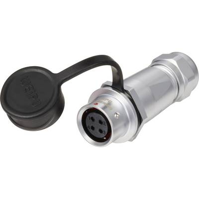 circulaire femelle, droit Ø 12 4 pôles 200 V/AC 5 A IP67 Push-Pull Weipu SF1211/S4 I-0