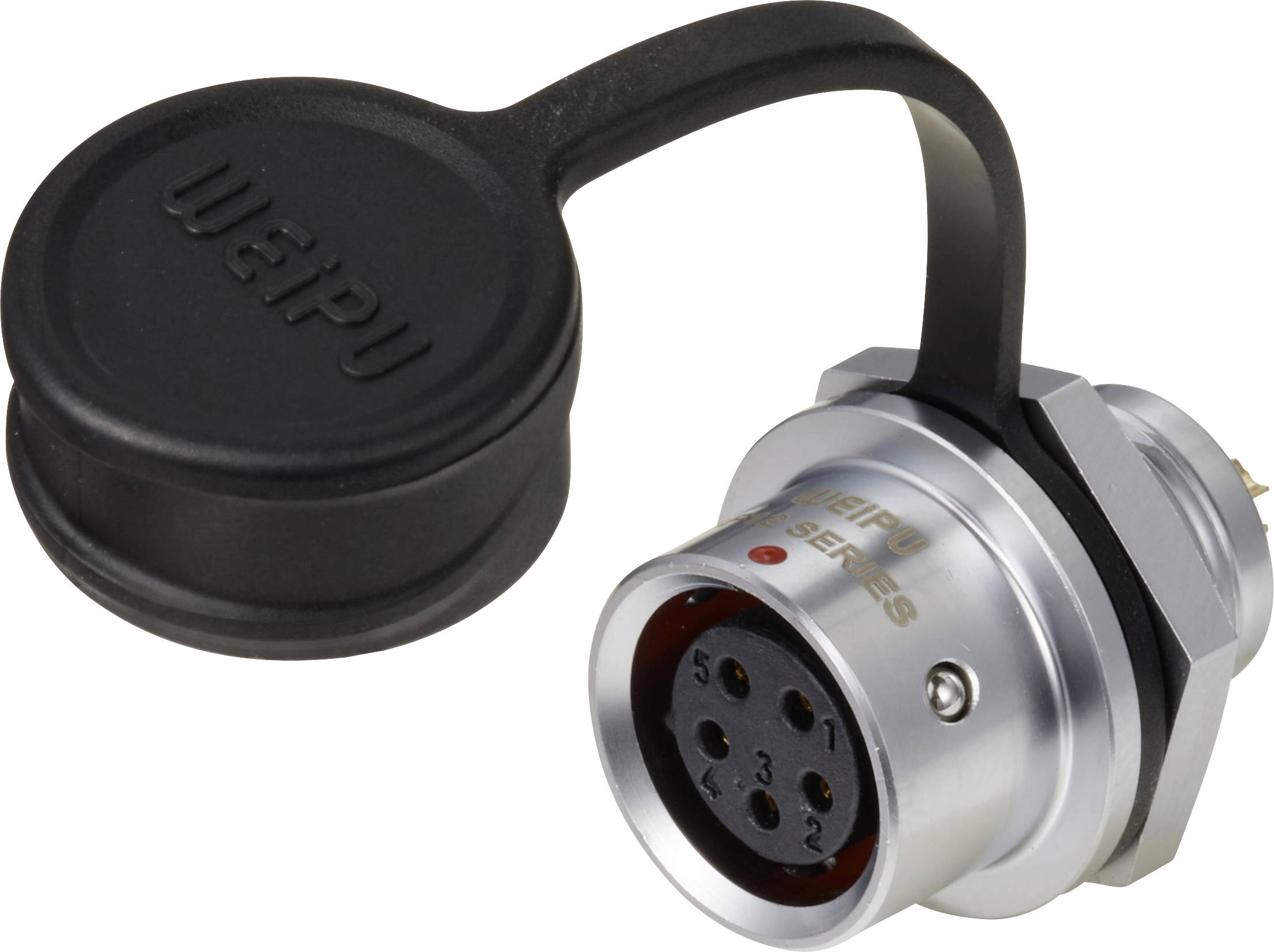 circulaire femelle, droit Ø 12 5 pôles 180 V/AC 5 A IP67 Push-Pull Weipu SF1212/S5-0