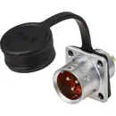 Embase à bride circulaire mâle, droit Ø 12 3 pôles 250 V/AC 13 A IP67 Push-Pull Weipu SF1213/P3