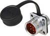 Embase à bride circulaire mâle, droit Ø 12 4 pôles 200 V/AC 5 A IP67 Push-Pull Weipu SF1213/P4