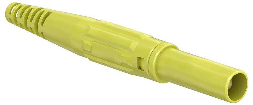 Fiche banane mâle de sécurité Ø de la broche: 4 mm Stäubli XL-410 66.9196-24 jaune 1 pc(s)-1