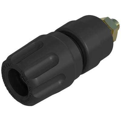 Un adaptateur ou connecteur noir en plastique, fabriqué par RECA, pour des applications techniques.