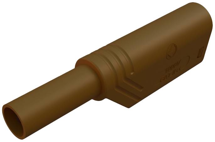 Un outil d'isolation marron de forme cylindrique, utilisé pour couvrir les contacts électriques, présente une texture uniforme.