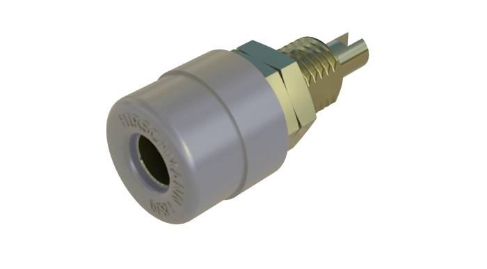 Un raccord de compresseur d'air en métal avec écrou hexagonal et connexion cylindrique.