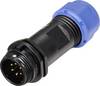 Connecteur de câble mâle, droit In Line 6 pôles 5 A 125 V/AC IP68 Weipu SP1311 / P 6 II