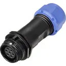 Connecteur de câble femelle, droit In Line pôles 5 A 125 V/AC IP68 Weipu SP1311 / S 7 II