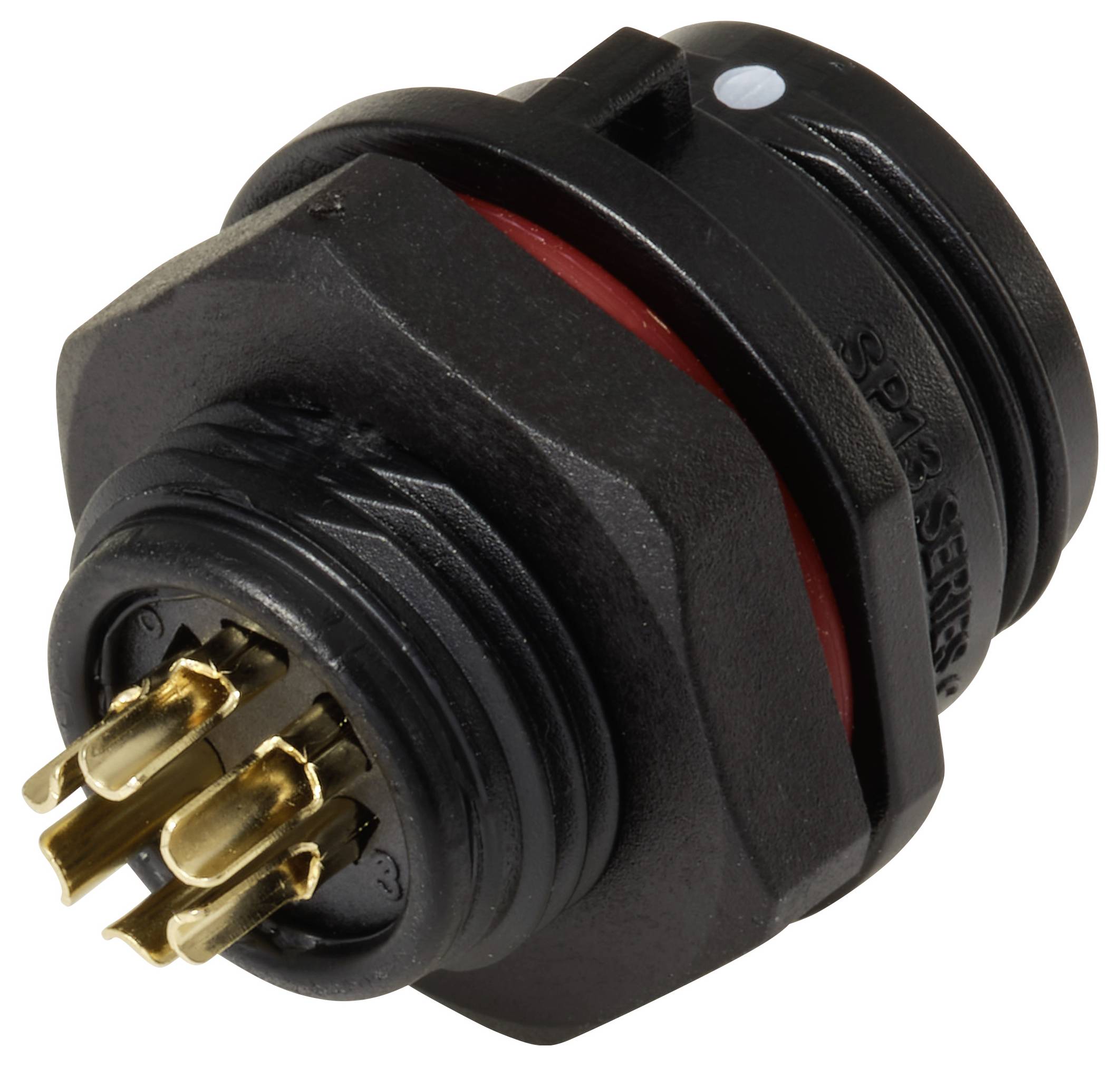 Connecteur pour montage en facade embase mâle 6 pôles 5 A 125 V/AC IP68 Weipu SP1312 / P 6-2