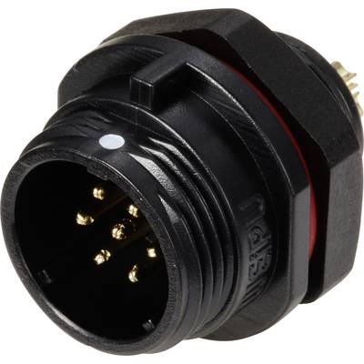 Connecteur pour montage en facade embase mâle 7 pôles 5 A 125 V/AC IP68 Weipu SP1312 / P 7-0