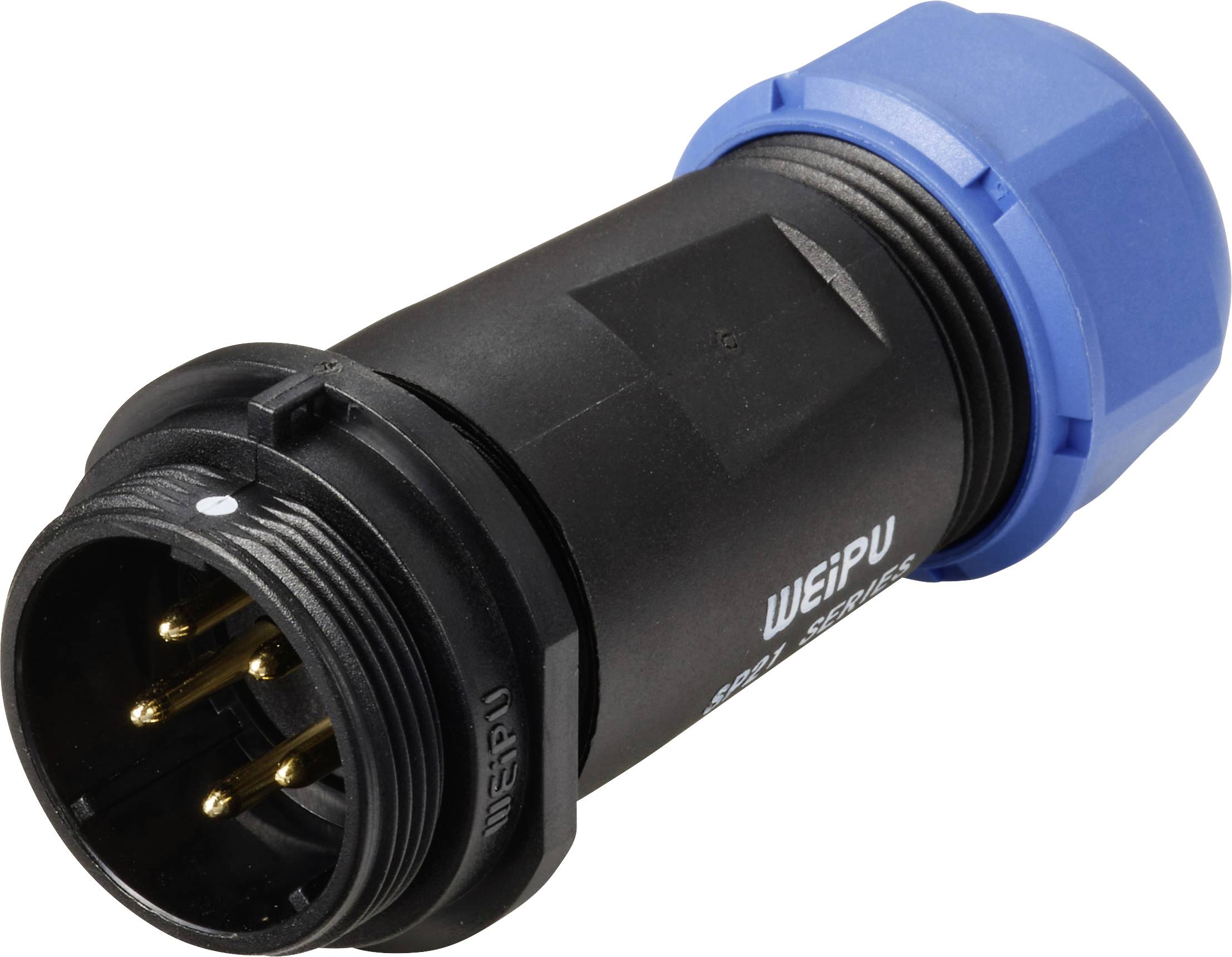 Connecteur de câble mâle, droit In Line 5C pôles 15 A 500 V/AC IP68 Weipu SP2111 / P 5C II