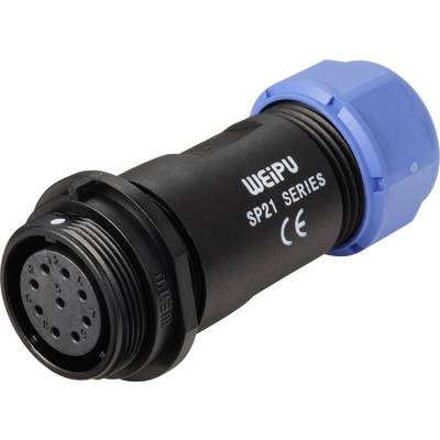 Connecteur de câble femelle, droit In Line 9 pôles 5 A 500 V/AC IP68 Weipu SP2111 / S 9 II-0