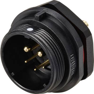 Connecteur pour montage en facade embase mâle 5B pôles 5/30 A 500 V/AC IP68 Weipu SP2112 / P 5B-0