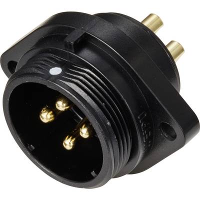 Connecteur pour montage en facade embase mâle 4 pôles 30 A 500 V/AC IP68 Weipu SP2113 / P 4-0