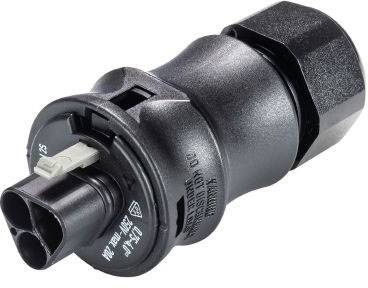 Un capteur noir cylindrique avec des connexions électriques, probablement utilisé pour le diagnostic de véhicule ou la commande de machine.