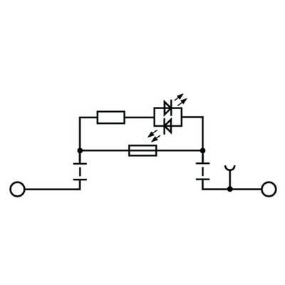 Circuit électrique montrant une LED en parallèle avec une résistance ; résistance et interrupteur en série avec la source de tension.