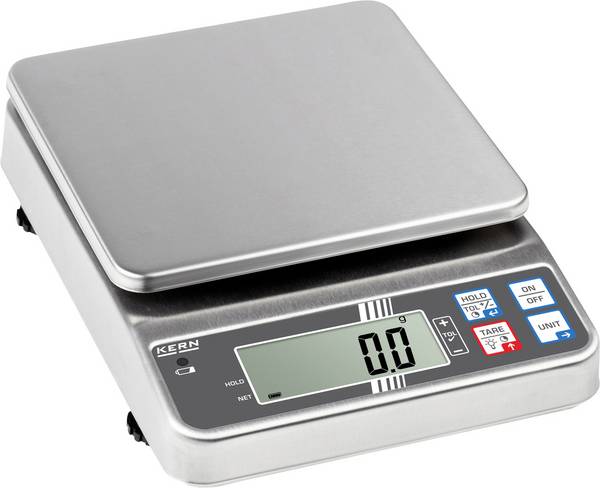 Kern KERN Balance de table FOB 1.5K0.5 Plage de pesée (max.) 1.5 kg Lisibilité 0.5 g sur bloc d'alimentation argent