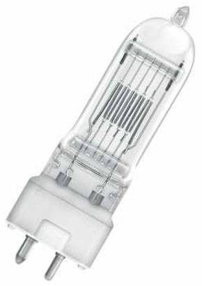 Ampoule à deux broches à la base, en verre transparent, révélant une structure de fil délicate.