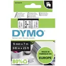 DYMO 40910 Ruban d'étiquetage polyester Couleur de ruban: transparent Couleur de police: noir 9 mm 7 m