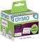 Étiquettes Dymo, lot de 300, 41 x 89 mm, fabriquées à 80% à partir de matériaux recyclés, avec 'Visitor' et 'Leah Moore' imprimés sur une étiquette.