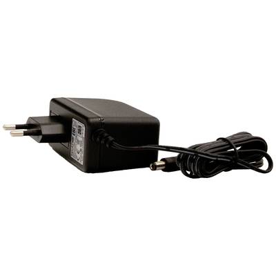 Bloc d'alimentation noir avec fiche bipolaire européenne et long câble.