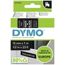DYMO 45021 Ruban d'étiquetage Couleur de ruban: noir Couleur de police: blanc 12 mm 7 m