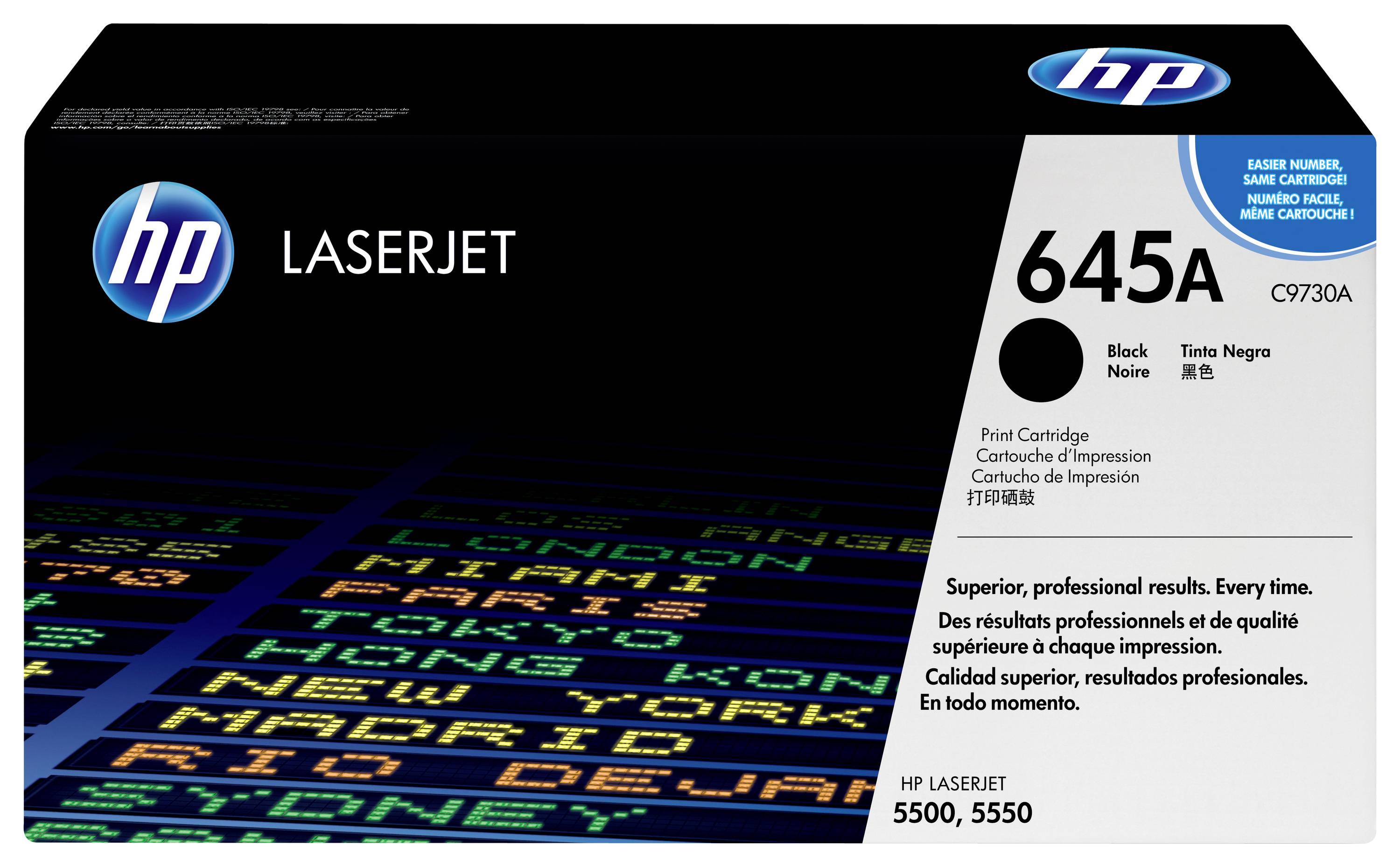 Cassette de toner d'origine HP 645A noir C9730A
