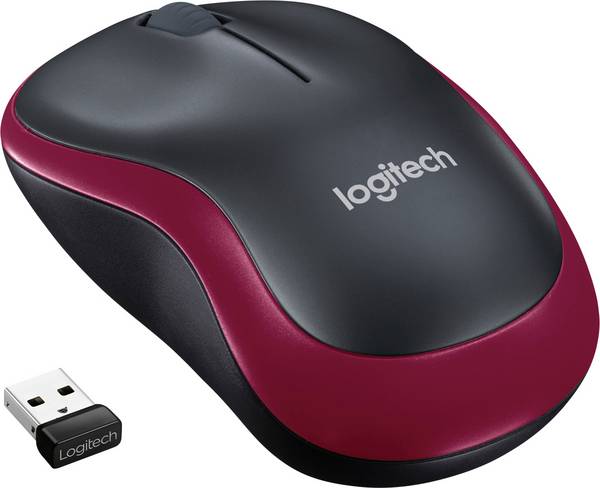 Souris optique Logitech M185 rouge