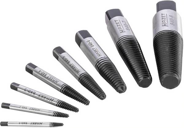 Set d'extracteurs de vis 8 pièces Hazet 840/8  M3 - M45 1 set