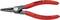 Pince Knipex rouge avec poignée noire, marquée des dimensions 12-25 mm, Made in Germany.