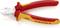 Pince coupante avec poignée rouge et jaune, marquée 'KNIPEX' et '1000V', adaptée aux travaux sur des composants sous tension.