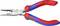 Une pince combinée rouge et bleue avec fonction de préhension et de coupe. Adaptée aux travaux avec des fils (0,5-0,75 / 2,5 / 1,5 mm²).