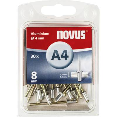 Novus 105082306 Rivet aveugle (Ø x L) 4 mm x 8 mm  aluminium aluminium   30 pc(s)