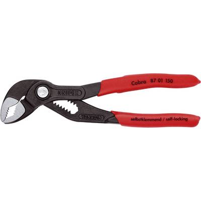 Pince-étau multiprise Cobra avec poignées rouges et inscription 'Cobra 87 01 150', à auto-serrage, de Knipex.