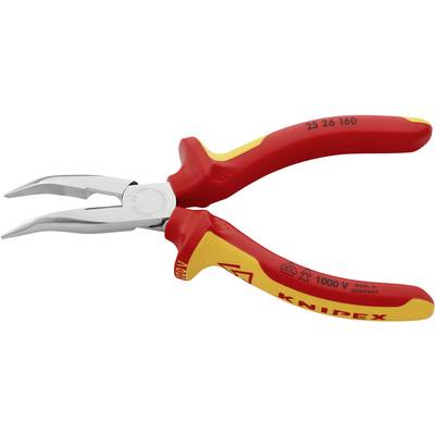 Une pince rouge et jaune portant l'inscription '1000 V', adaptée aux travaux électriques, fabriquée en Allemagne.