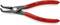 Pince à circlips rouge de Knipex, modèle 48 21 J21, adaptée pour des arbres de 19 à 60 mm, fabriquée en Allemagne.
