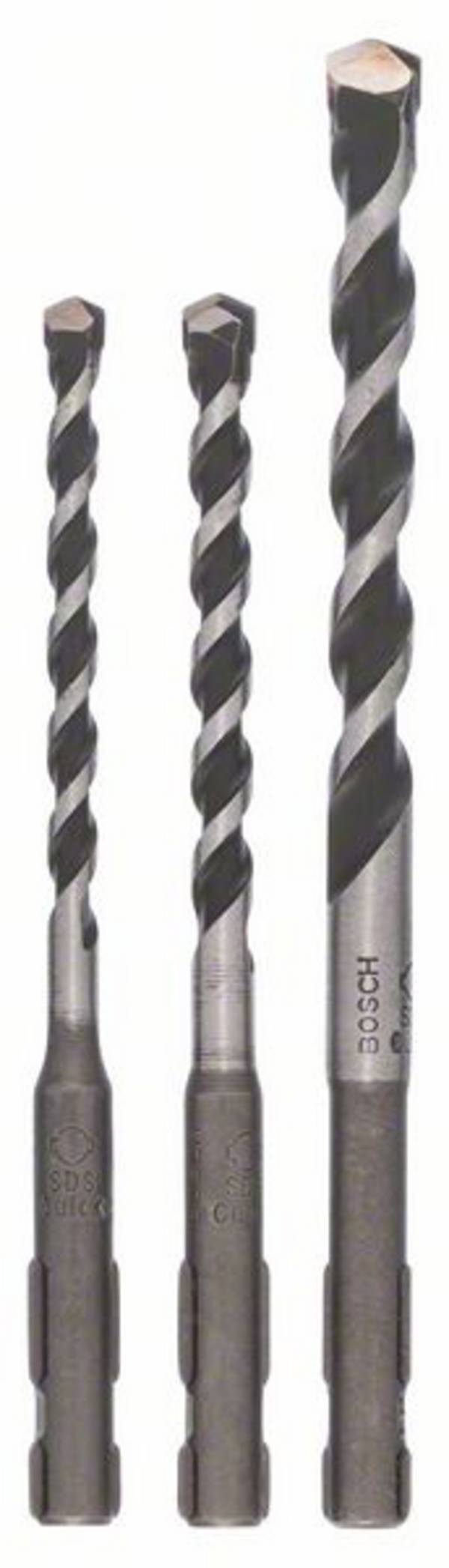 Bosch Accessories  2609256918 carbure de tungstène Jeu de forets polyvalents 3 pièces 5 mm, 6 mm, 8 mm  SDS-Quick 1 set