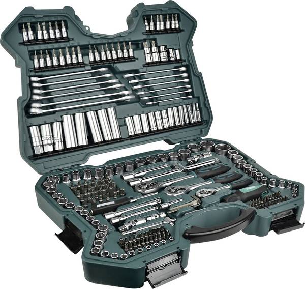Jeu de clés à douille Brüder Mannesmann M98430  métrique 1/4" (6.3 mm), 3/8" (10 mm), 1/2" (12.5 mm) 215 pièces