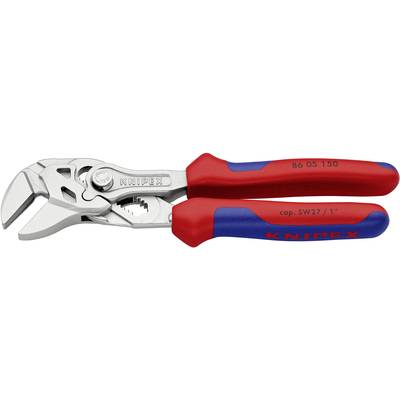 Pinces multiprises de la marque 'Knipex' avec des poignées rouges et bleues, fabriquées en métal et adaptées à divers travaux.