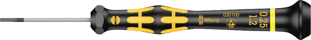Tournevis pour vis à fente 0.25 mm x 1.2 mm Wera 1578 A 05030100001 Longueur de la lame: 40 mm 1 pc(s)