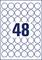 '48' est au centre d'une grille de cercles.