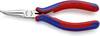 Knipex 35 82 145 pour l'électronique et la mécanique de précision Pince plate à becs ronds coudée à 45° Acier à outils 145 mm