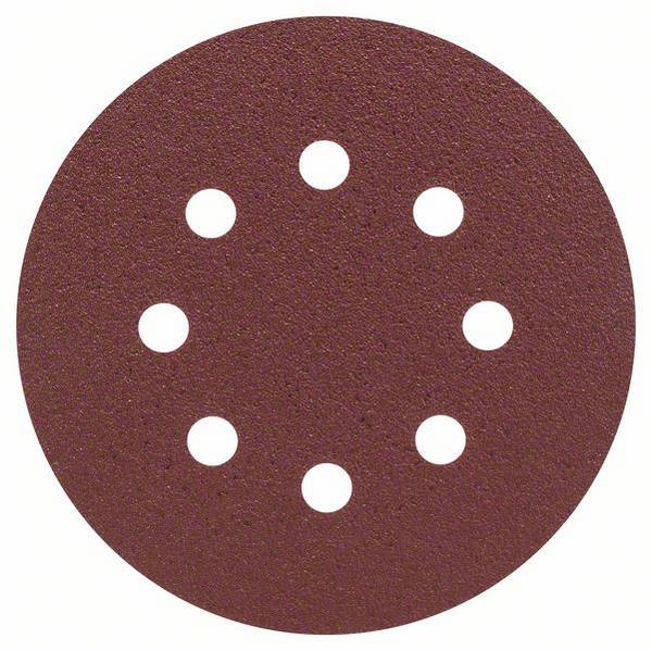 Feuille abrasive pour ponceuse excentrique avec bande auto-agrippante, perforé Bosch Accessories 2607019493 Grain 80  (Ø) 125 mm 25 pc(s)