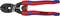 Pince avec poignée rouge et bleue, étiquette avec code-barres '4003773086359', nom de marque 'KNIPEX' visible sur la tête de l'outil.