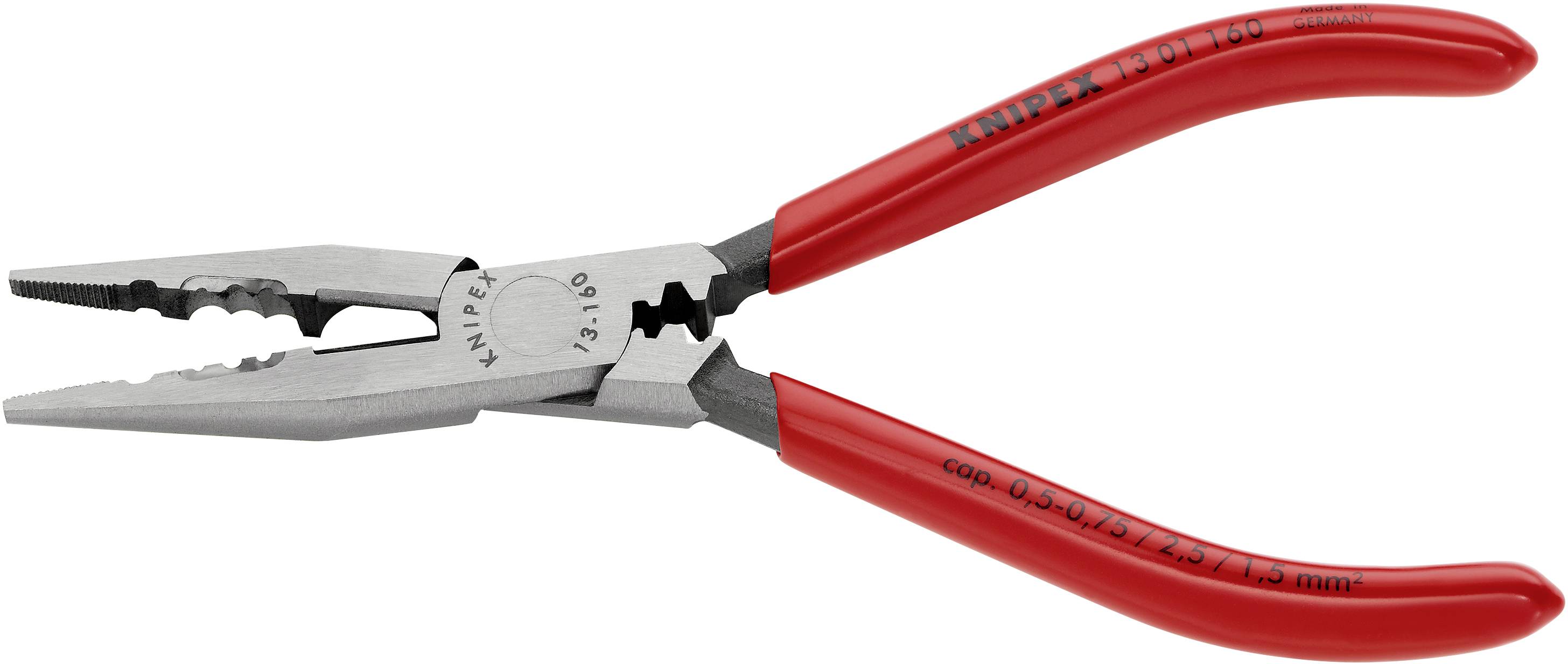 'Pince combinée rouge à poignée antidérapante, adaptée à divers travaux électriques'