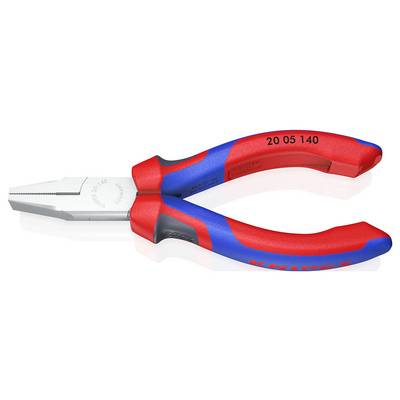 Pince multifonction rouge et bleue de KNIPEX portant l'inscription '20 05 140'. Adaptée pour saisir et couper des fils et des câbles.