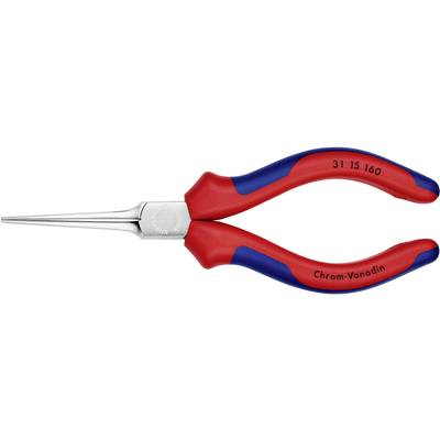 Pince coupante rouge et bleue en acier chrome-vanadium, couramment utilisée pour des travaux précis sur de petits objets ou des pièces délicates.