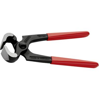Une pince coupante rouge avec une tête en métal noir, adaptée pour couper des fils et des câbles.