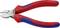 Pince coupante latérale rouge et bleue de la marque Knipex, adaptée pour la coupe précise de fils. Inscription : 'Vanadin-Super'.