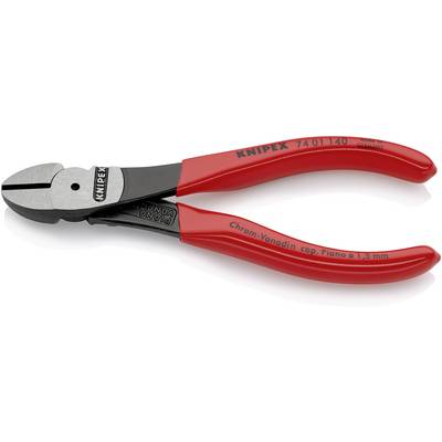 Coupe-côtés avec poignées rouges, marque KNIPEX, numéro 7401140. Adapté pour couper des fils jusqu'à 1,5 mm d'épaisseur.